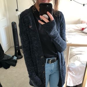 Hollister navy blue cardigan